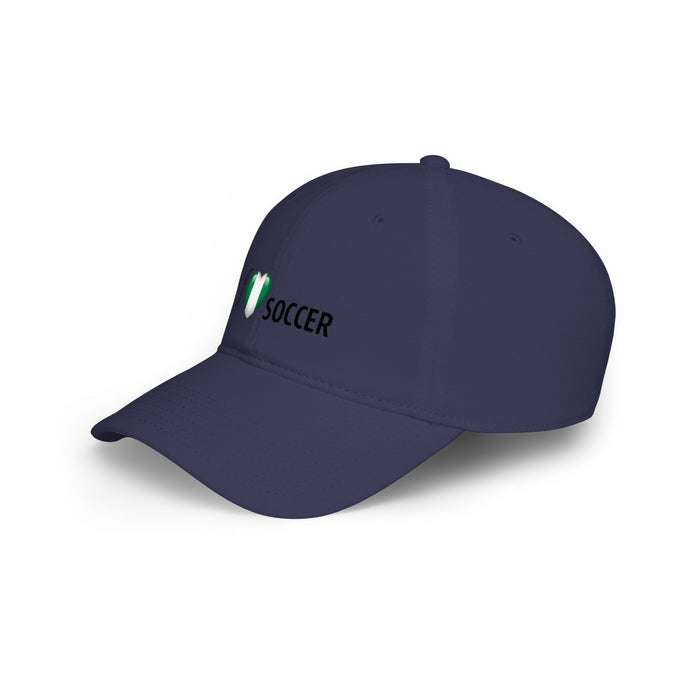 Nigeria Flag Heart 'I Love Soccer' Baseball Cap
