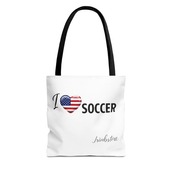 Soccer Tote Bag - I Heart USA Soccer Flag Design