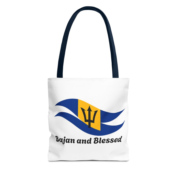 Barbados Flag Wave Tote Bag – Bajan and Blessed