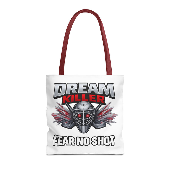 Dream Killer 'Fear No Shot' Hockey Goalie Tote Bag