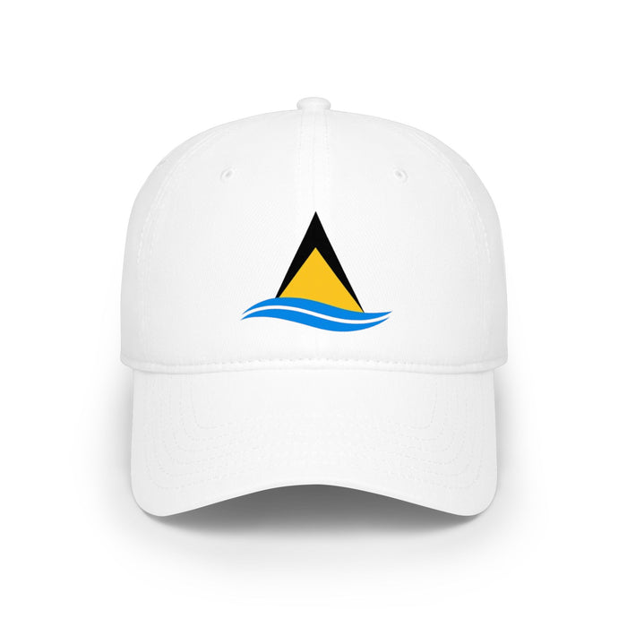 St. Lucia Flag Low-Profile Cotton Cap
