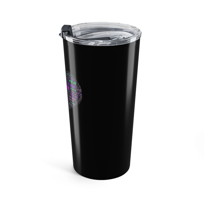 Hockey Mom 20oz Tumbler – Heart Word Cloud, Super Fan Travel Cup