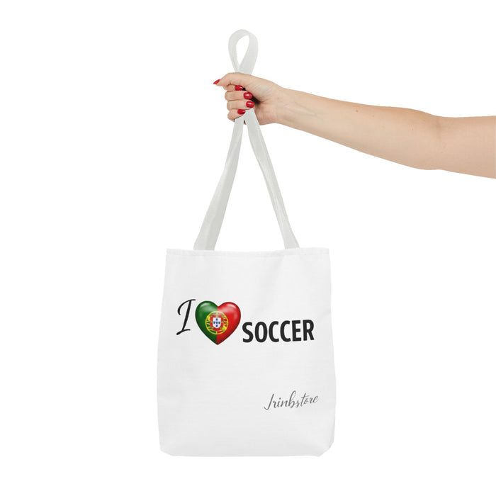 Portugal Heart Soccer Tote Bag – I  Soccer with Portuguese Flag