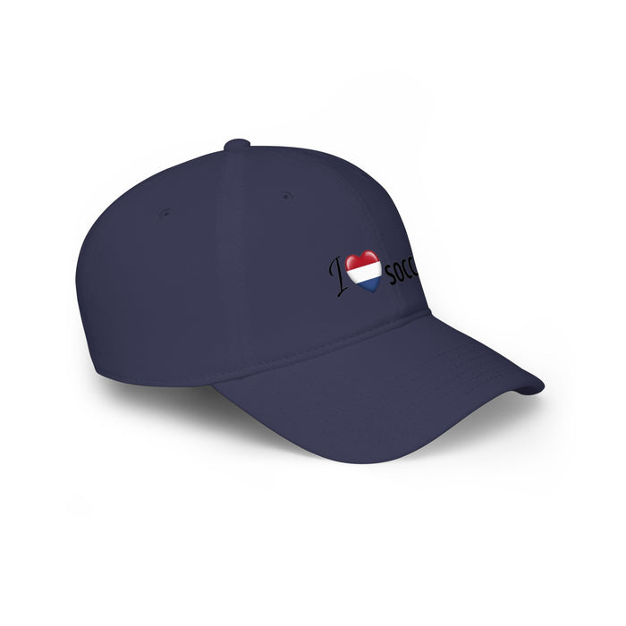 Netherlands Flag Heart 'I Love Soccer' Baseball Cap