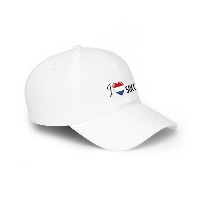 Netherlands Flag Heart 'I Love Soccer' Baseball Cap