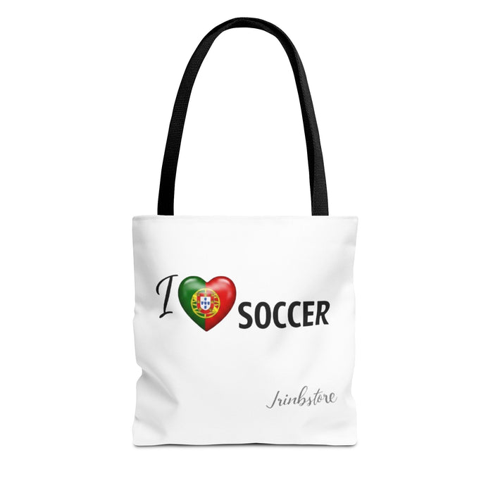 Portugal Heart Soccer Tote Bag – I  Soccer with Portuguese Flag