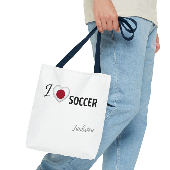 I Love Soccer Tote Bag — Athletic Fan Canvas Tote for Players & Supporters