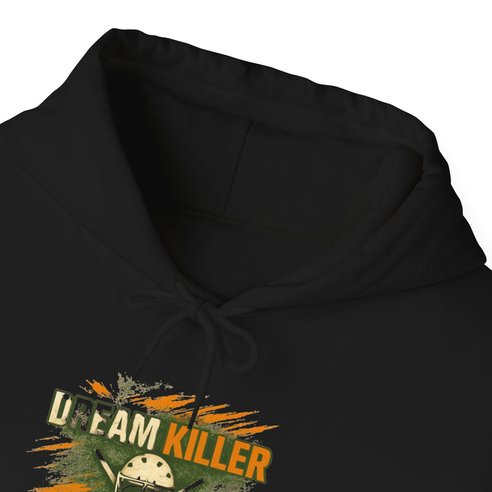 Dream Killer Hockey Mask Hoodie — Vintage Horror Skate & Streetwear Pullover