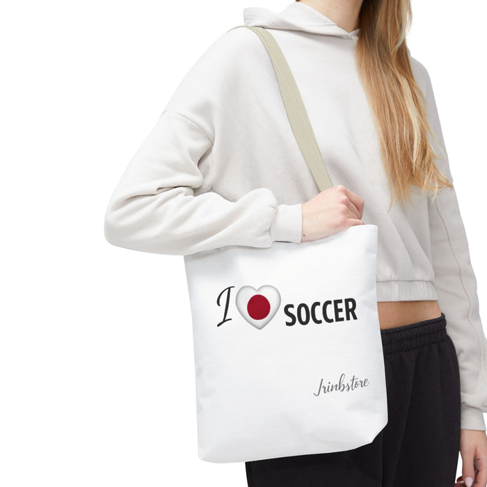 I Love Soccer Tote Bag — Athletic Fan Canvas Tote for Players & Supporters