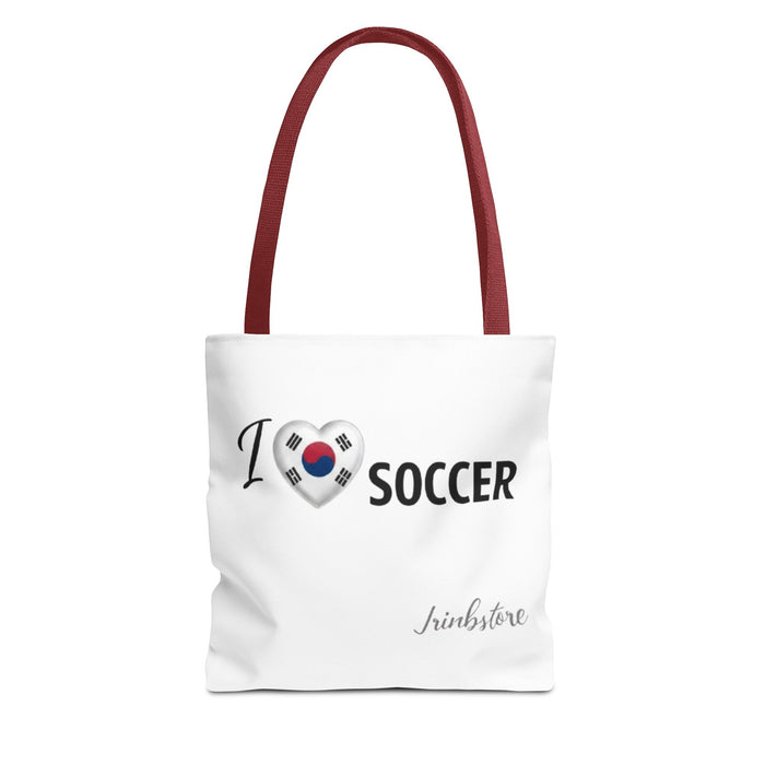 I Heart Korea Soccer Tote Bag — K- Soccer Fan Canvas Tote