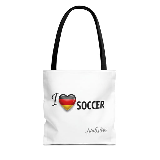 I Germany Soccer Tote Bag — Flag Heart Fan Tote