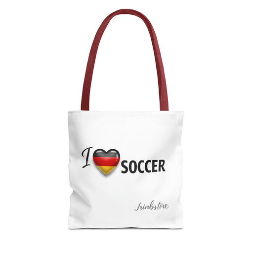 I Germany Soccer Tote Bag — Flag Heart Fan Tote