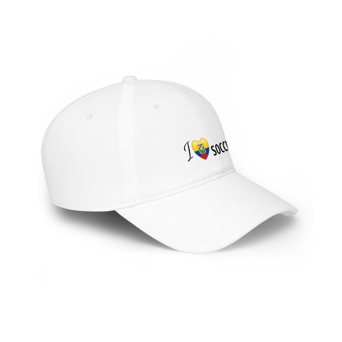 Ecuador Flag Heart 'I Love Soccer' Baseball Cap