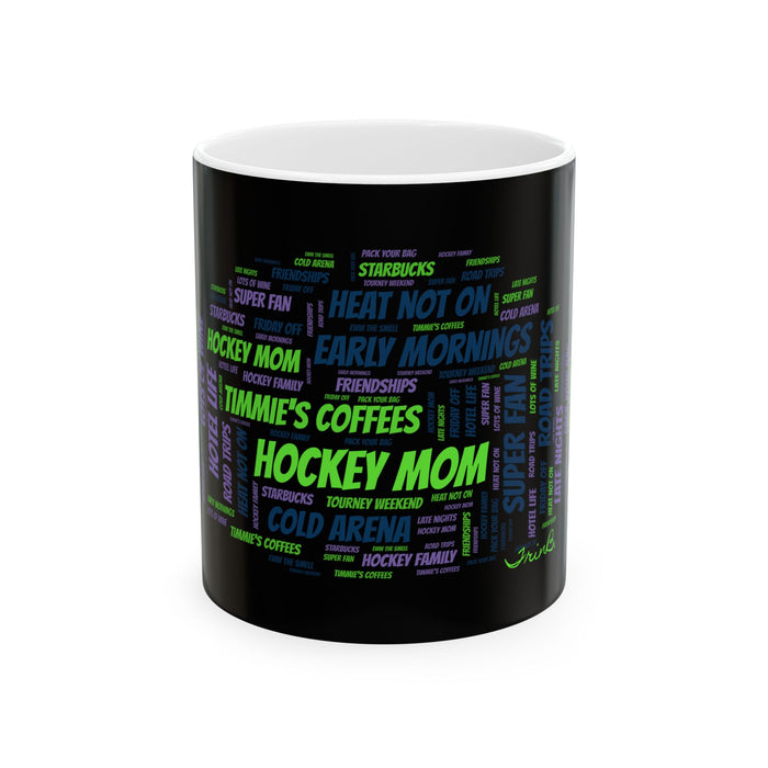 Hockey Mom Word Cloud Ceramic Mug (11oz, 15oz)