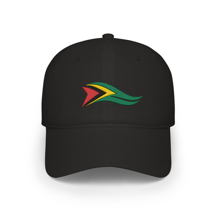 Guyana Flag Wave Cap — Low Profile Baseball Hat (Island Made Embroidery)