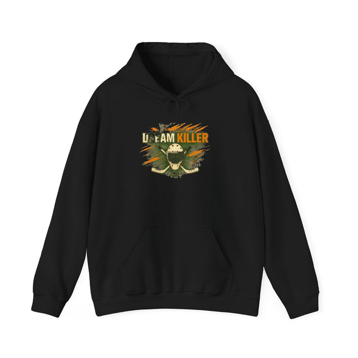 Dream Killer Hockey Mask Hoodie — Vintage Horror Skate & Streetwear Pullover