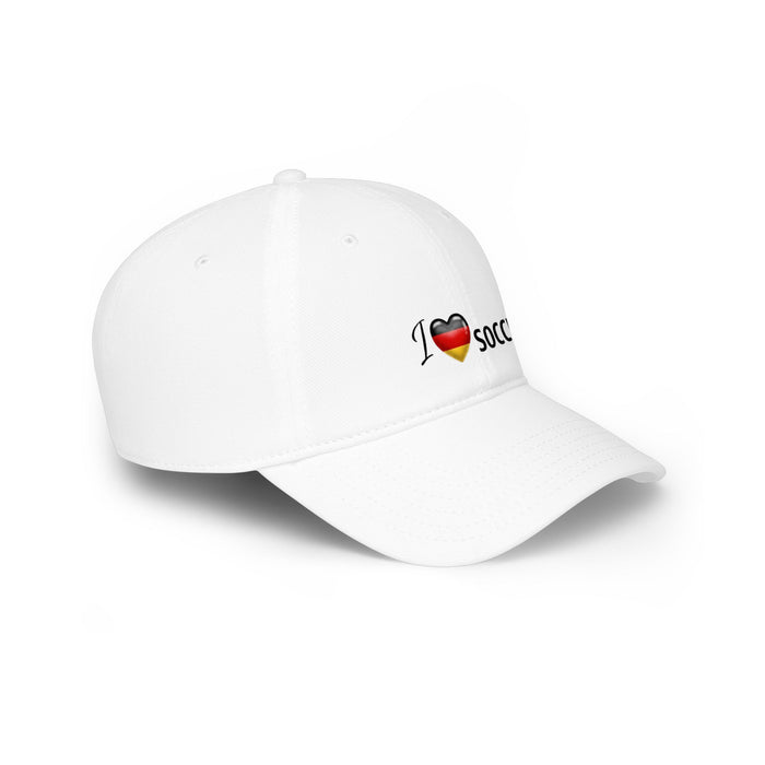 Germany Flag Heart 'I Love Soccer' Baseball Cap