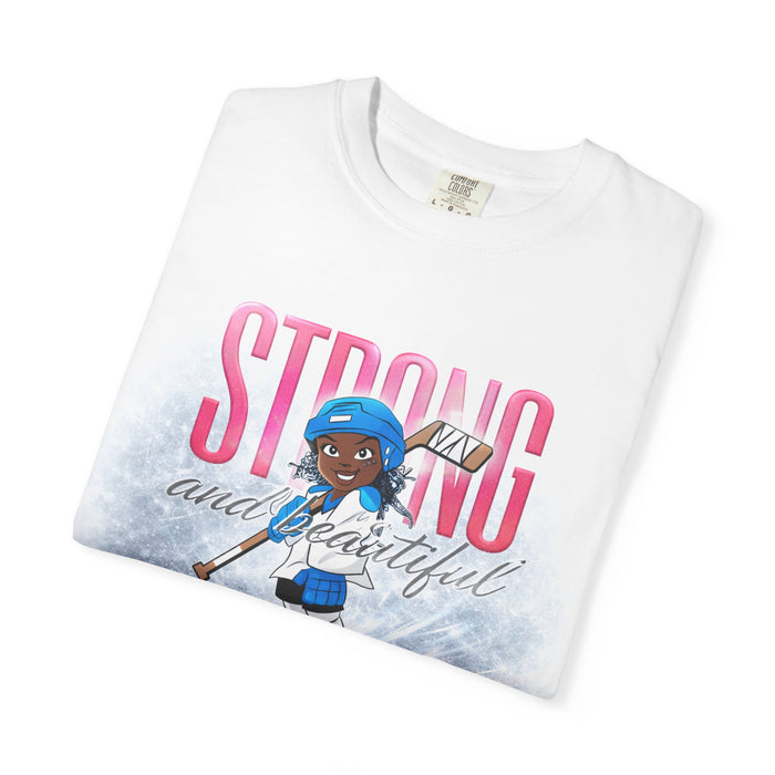 Strong and Beautiful Hockey T-Shirt — Born to Ice Girls’ Hockey Tee