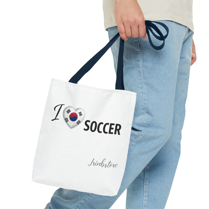 I Heart Korea Soccer Tote Bag — K- Soccer Fan Canvas Tote