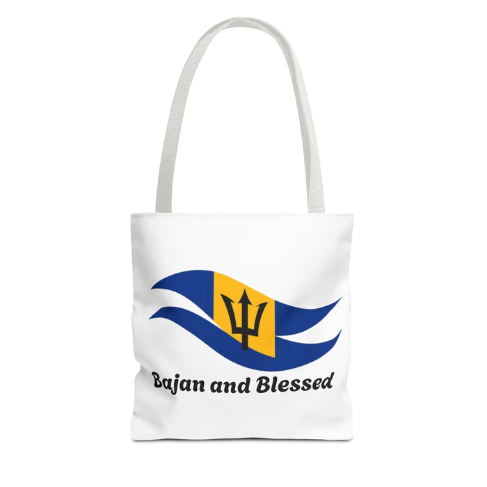 Barbados Flag Wave Tote Bag – Bajan and Blessed