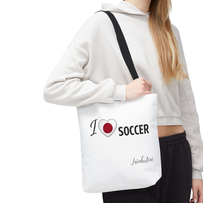 I Love Soccer Tote Bag — Athletic Fan Canvas Tote for Players & Supporters