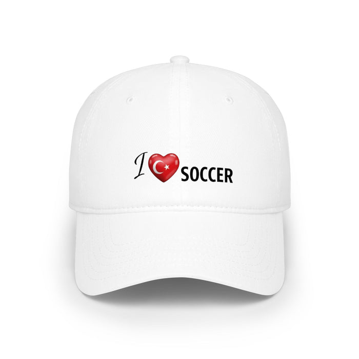 Turkey Flag Heart 'I Love Soccer' Baseball Cap