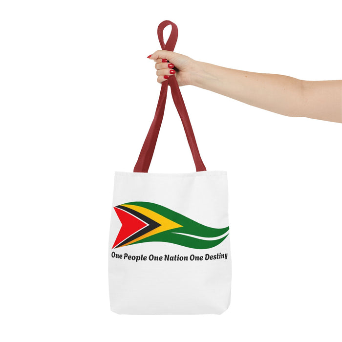 Guyana Flag Tote Bag — "One People One Nation One Destiny"