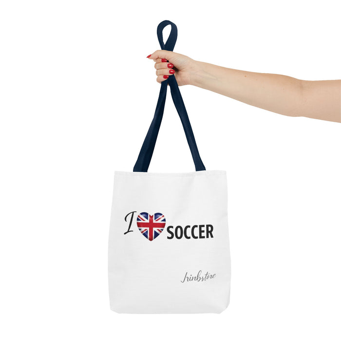 I Heart Soccer Tote Bag – Union Jack Heart Design