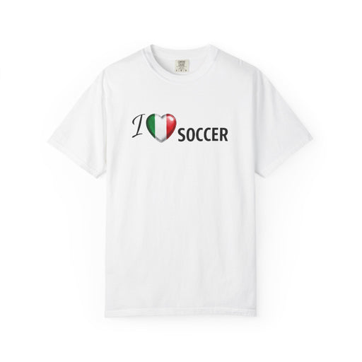 The I Heart Soccer T-Shirt (Italian Flag Heart) — Soccer Fan Tee 