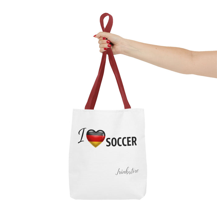 I Heart Germany Soccer Tote Bag – Fan Market Bag with German Flag Heart Design