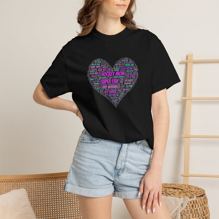 Heart Word Cloud T‑Shirt — LGBTQ+ Pride Love Typography Tee
