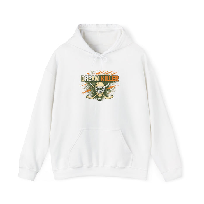 Dream Killer Hockey Mask Hoodie — Vintage Horror Skate & Streetwear Pullover