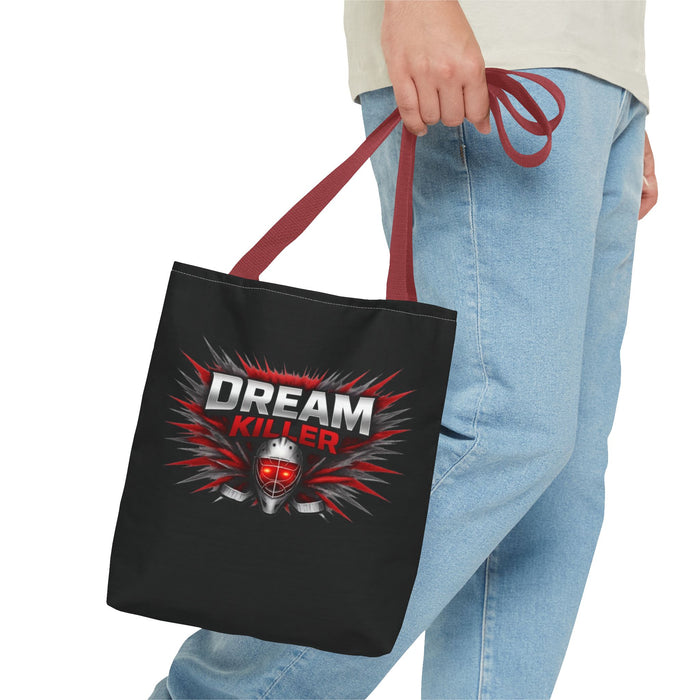 Dreamer Killer Hockey Goalie Tote Bag