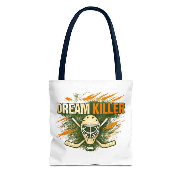 Hockey 'Dream Killer' Tote Bag – Goalie Mask & Sticks Sports Tote