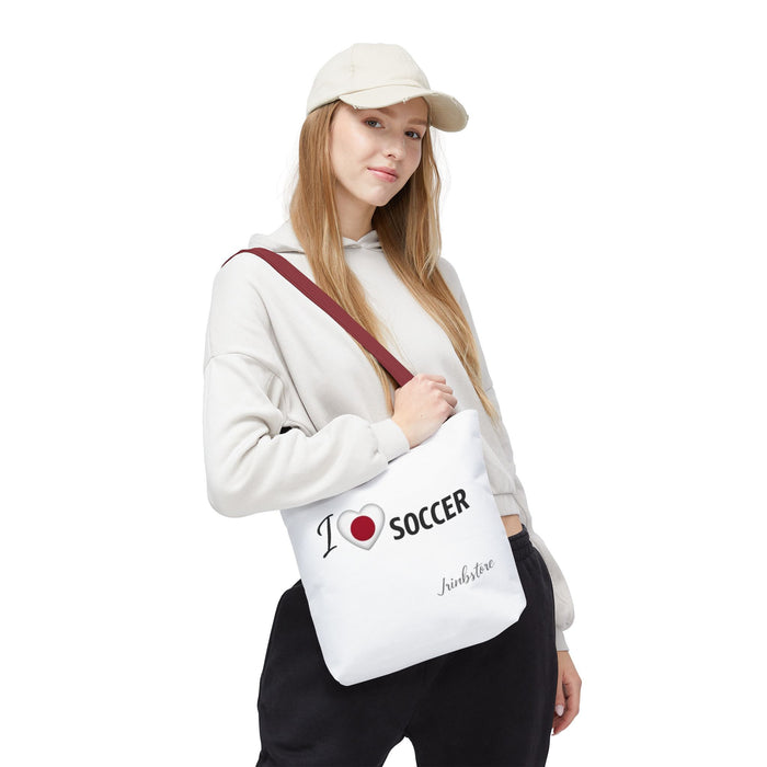 I Love Soccer Tote Bag — Athletic Fan Canvas Tote for Players & Supporters