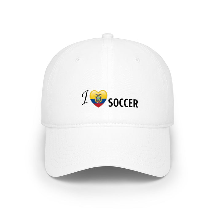 Ecuador Flag Heart 'I Love Soccer' Baseball Cap