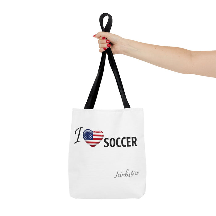 Soccer Tote Bag - I Heart USA Soccer Flag Design
