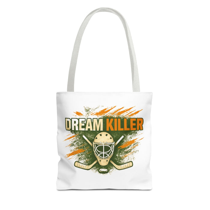 Hockey 'Dream Killer' Tote Bag – Goalie Mask & Sticks Sports Tote