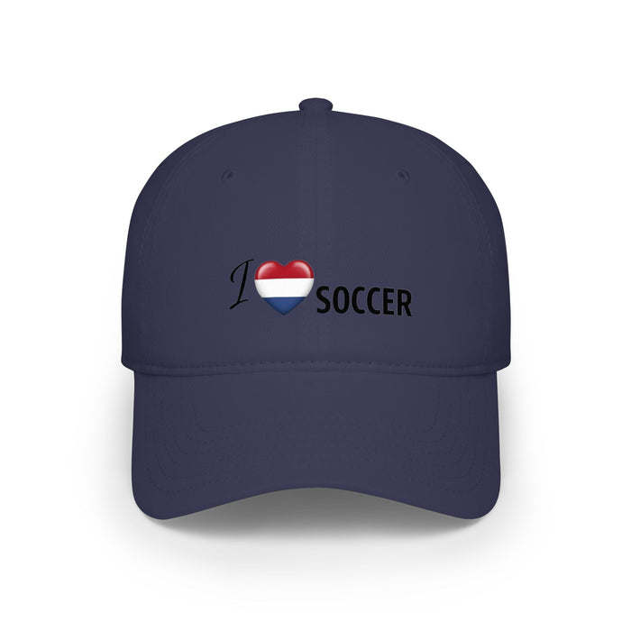 Netherlands Flag Heart 'I Love Soccer' Baseball Cap