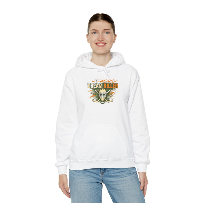 Dream Killer Hockey Mask Hoodie — Vintage Horror Skate & Streetwear Pullover