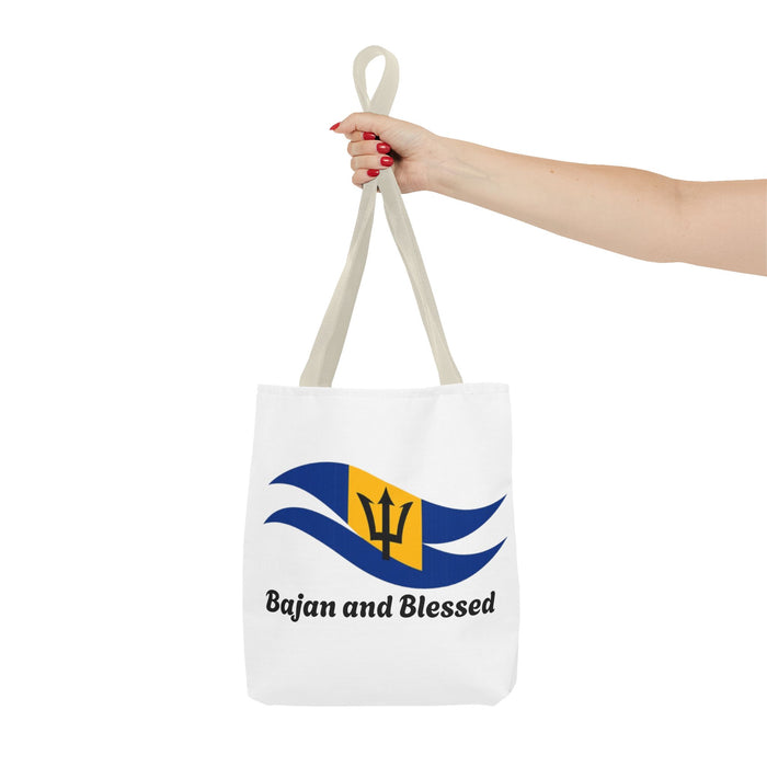 Barbados Flag Wave Tote Bag – Bajan and Blessed