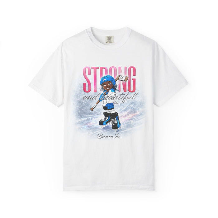 Strong and Beautiful Hockey T-Shirt — Born to Ice Girls’ Hockey Tee