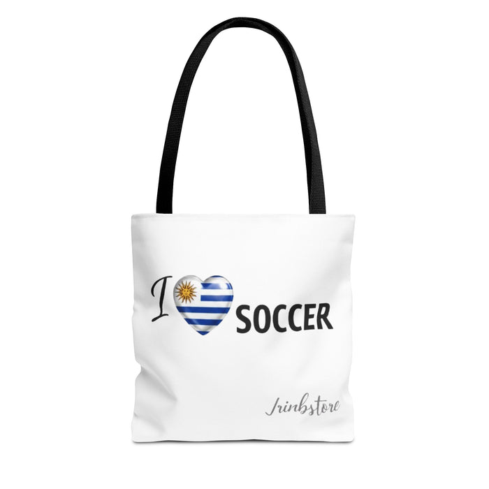 I Love Soccer Uruguay Flag Tote Bag — Soccer Fan Gift, Uruguay Football Supporter Tote
