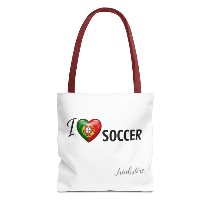 Portugal Heart Soccer Tote Bag – I  Soccer with Portuguese Flag