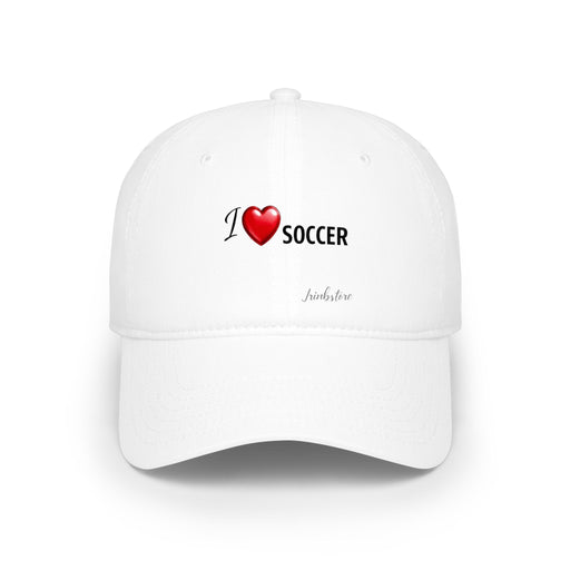 I Soccer Baseball Cap — Adjustable Low Profile Hat for Soccer Fans