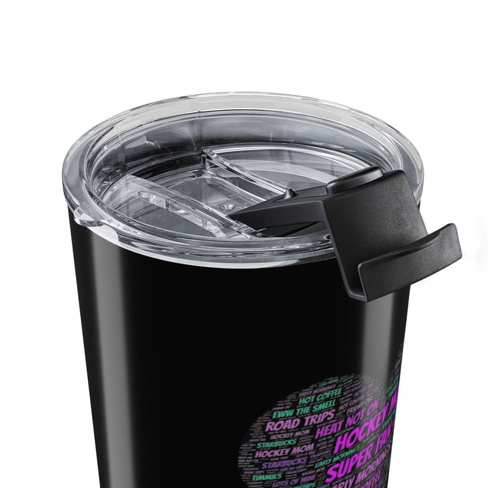 Hockey Mom 20oz Tumbler – Heart Word Cloud, Super Fan Travel Cup