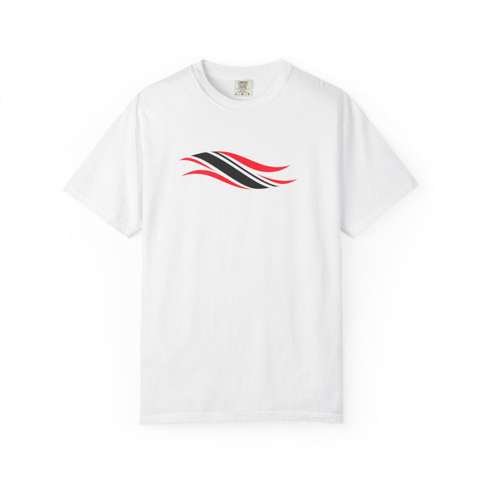 Wavy Stripe Graphic T-Shirt — Minimal Red & Black Chest Design