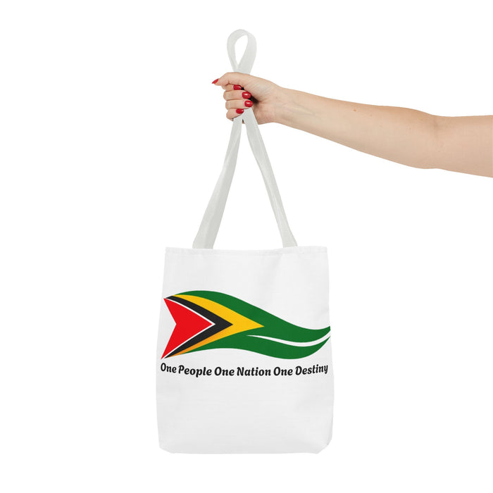 Guyana Flag Tote Bag — "One People One Nation One Destiny"