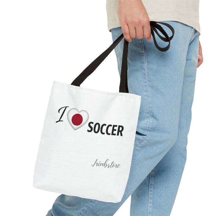I Love Soccer Tote Bag — Athletic Fan Canvas Tote for Players & Supporters