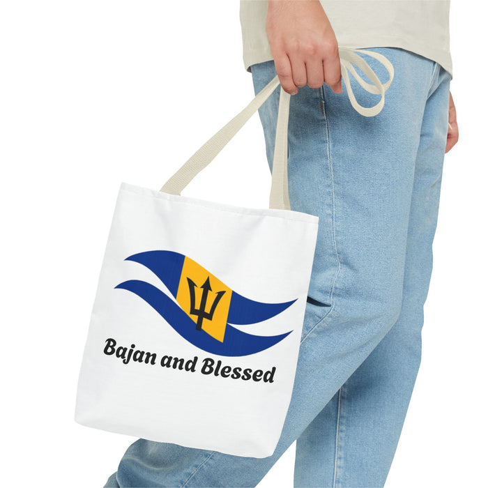 Barbados Flag Wave Tote Bag – Bajan and Blessed